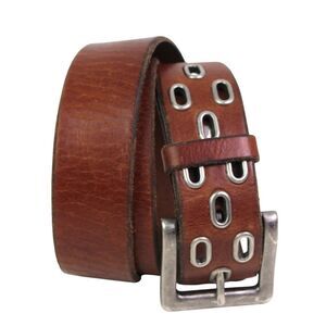 B.A.D. BROWN GENUINE LEATHER 1 3/8"Wd DRESS CASUAL MEN'S BELT Size 36 (*19